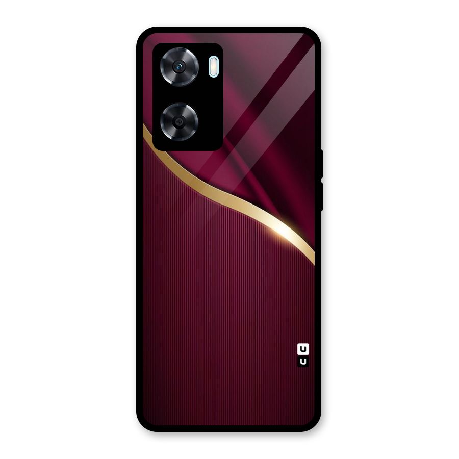Smooth Maroon Glass Back Case for Oppo A77