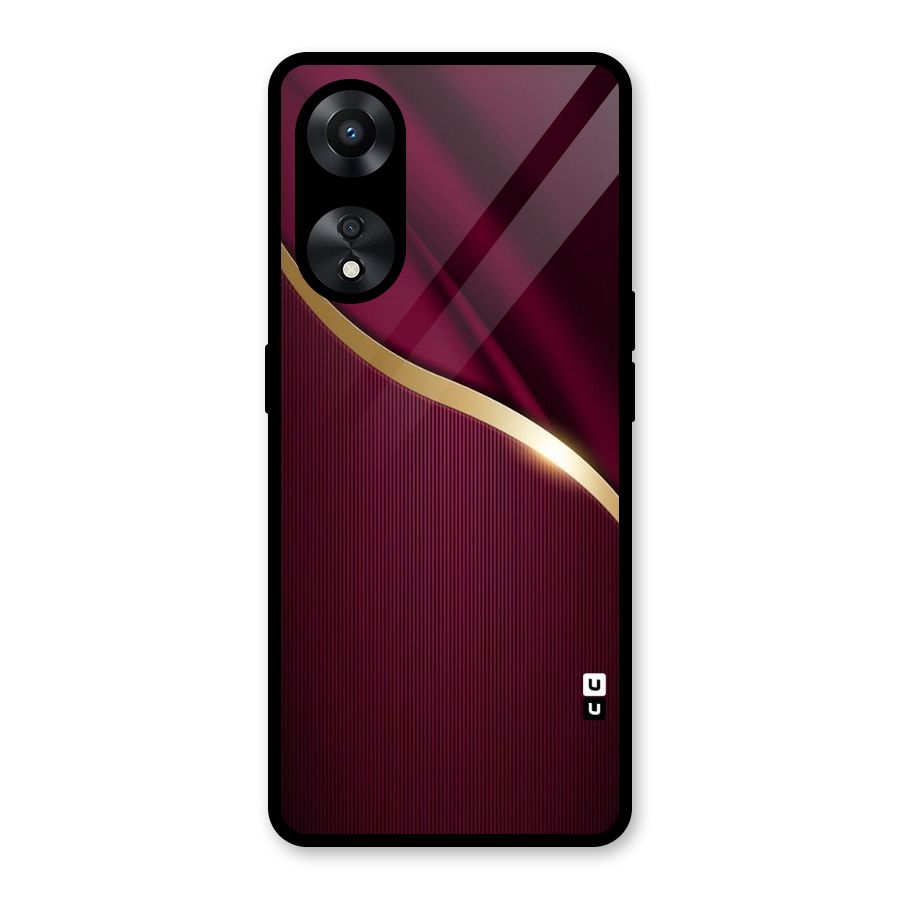 Smooth Maroon Glass Back Case for Oppo A78