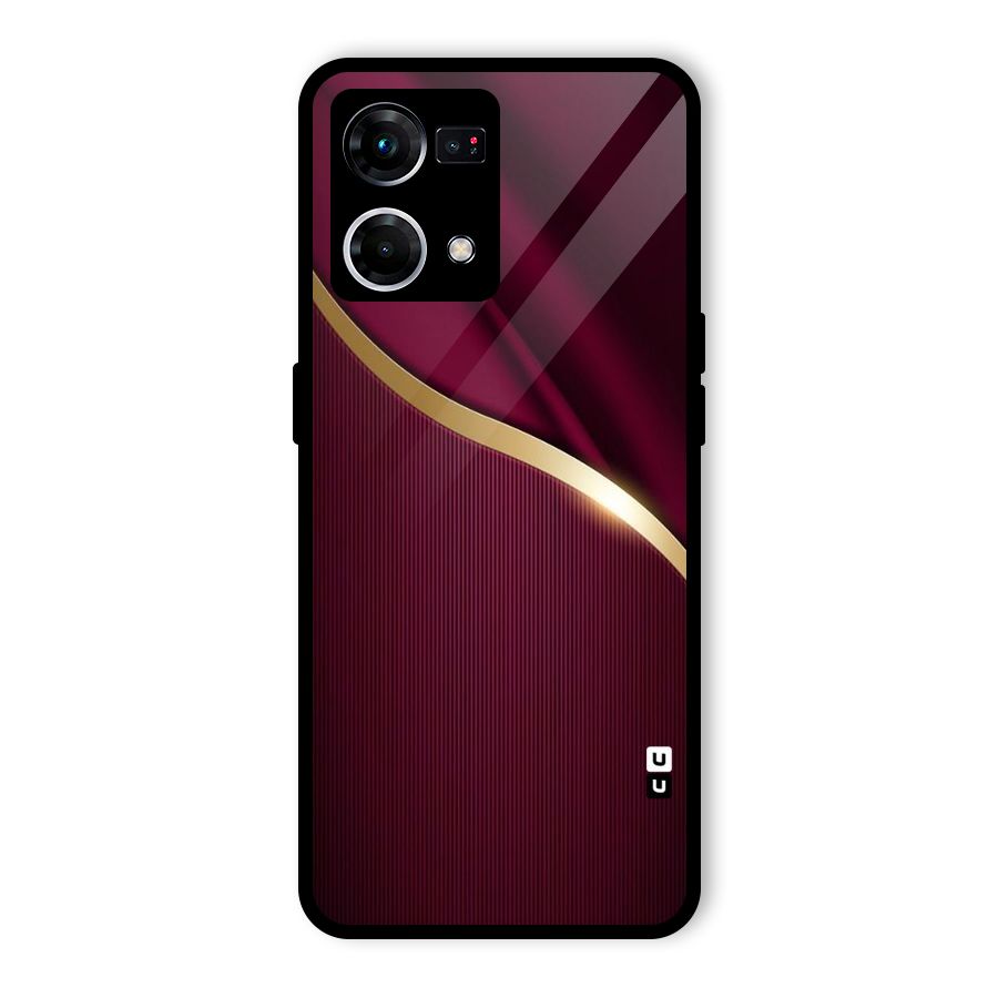 Smooth Maroon Glass Back Case for Oppo F21 Pro 5G