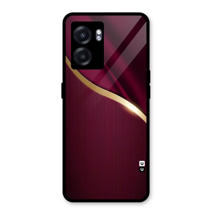 Smooth Maroon Glass Back Case for Oppo K10 (5G)