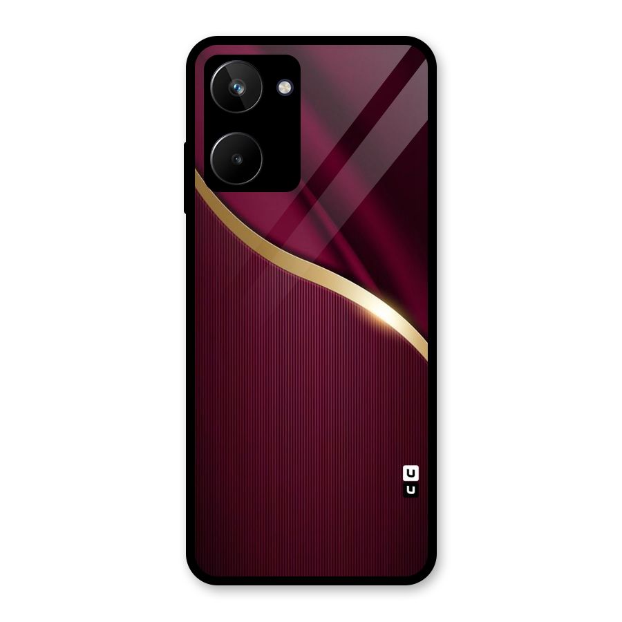 Smooth Maroon Glass Back Case for Realme 10