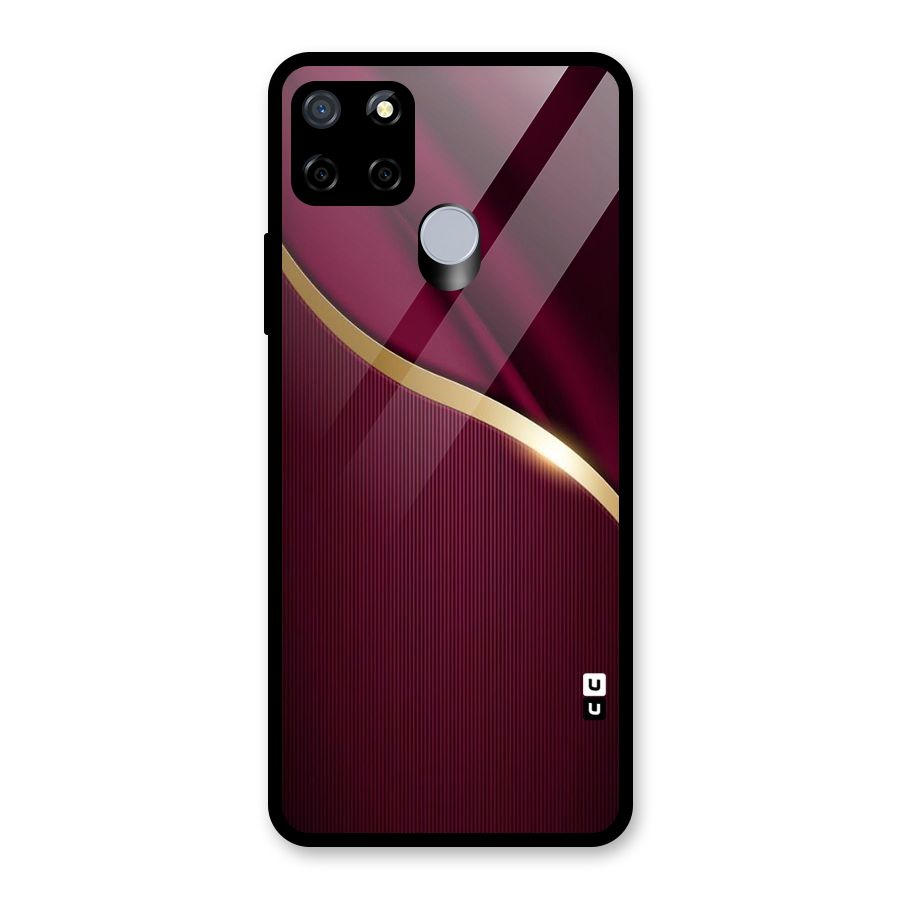 Smooth Maroon Glass Back Case for Realme Narzo 20