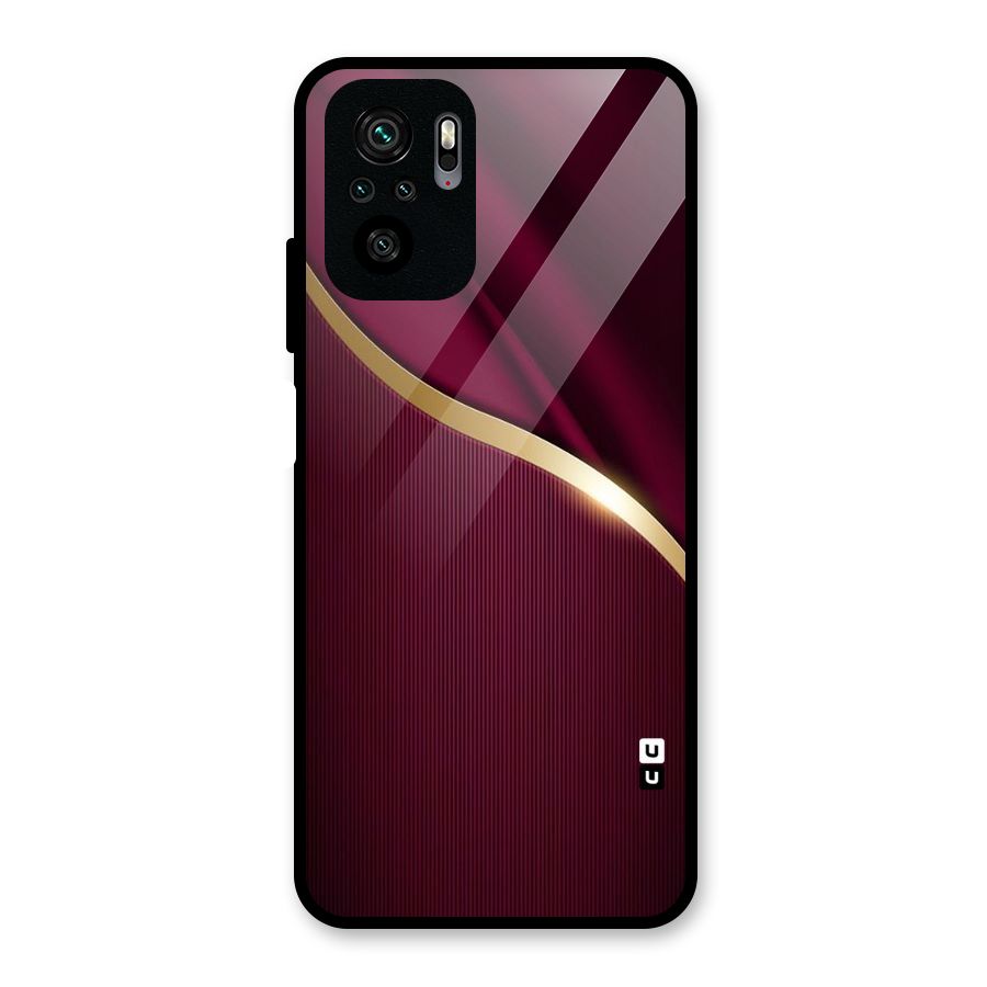 Smooth Maroon Glass Back Case for Redmi Note 11 SE