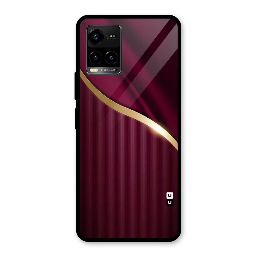 Smooth Maroon Glass Back Case for Vivo Y21T
