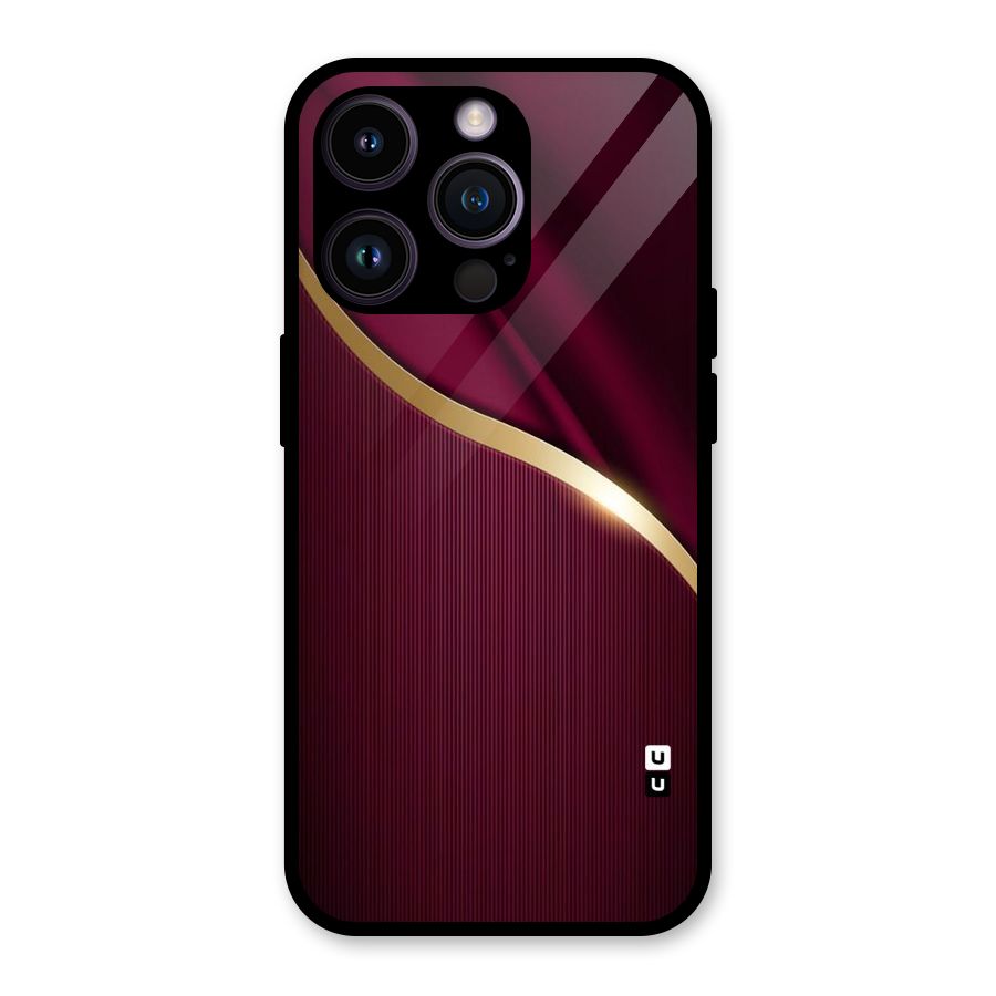 Smooth Maroon Glass Back Case for iPhone 14 Pro