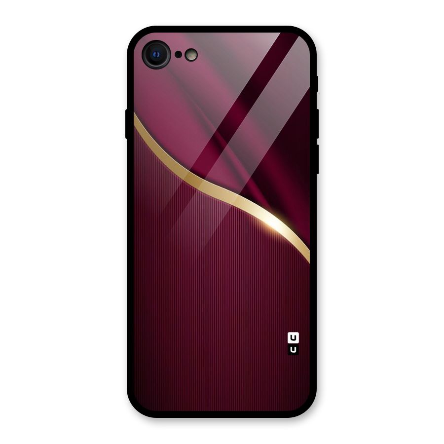 Smooth Maroon Glass Back Case for iPhone SE 2022