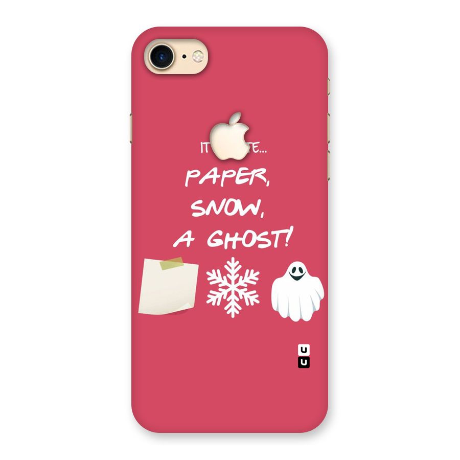 Snow Paper Back Case for iPhone 7 Apple Cut