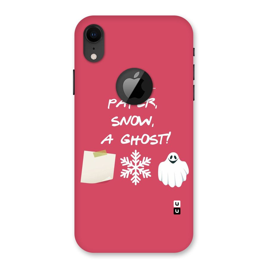 Snow Paper Back Case for iPhone XR Logo Cut