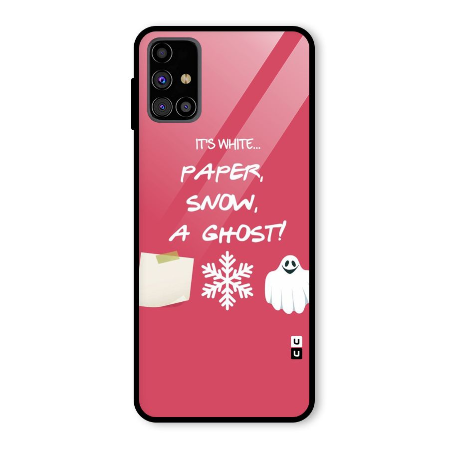 Snow Paper Glass Back Case for Galaxy M31s