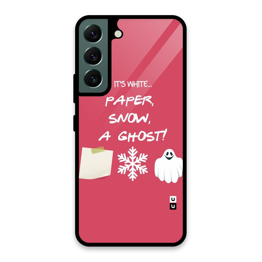 Snow Paper Glass Back Case for Galaxy S22 5G