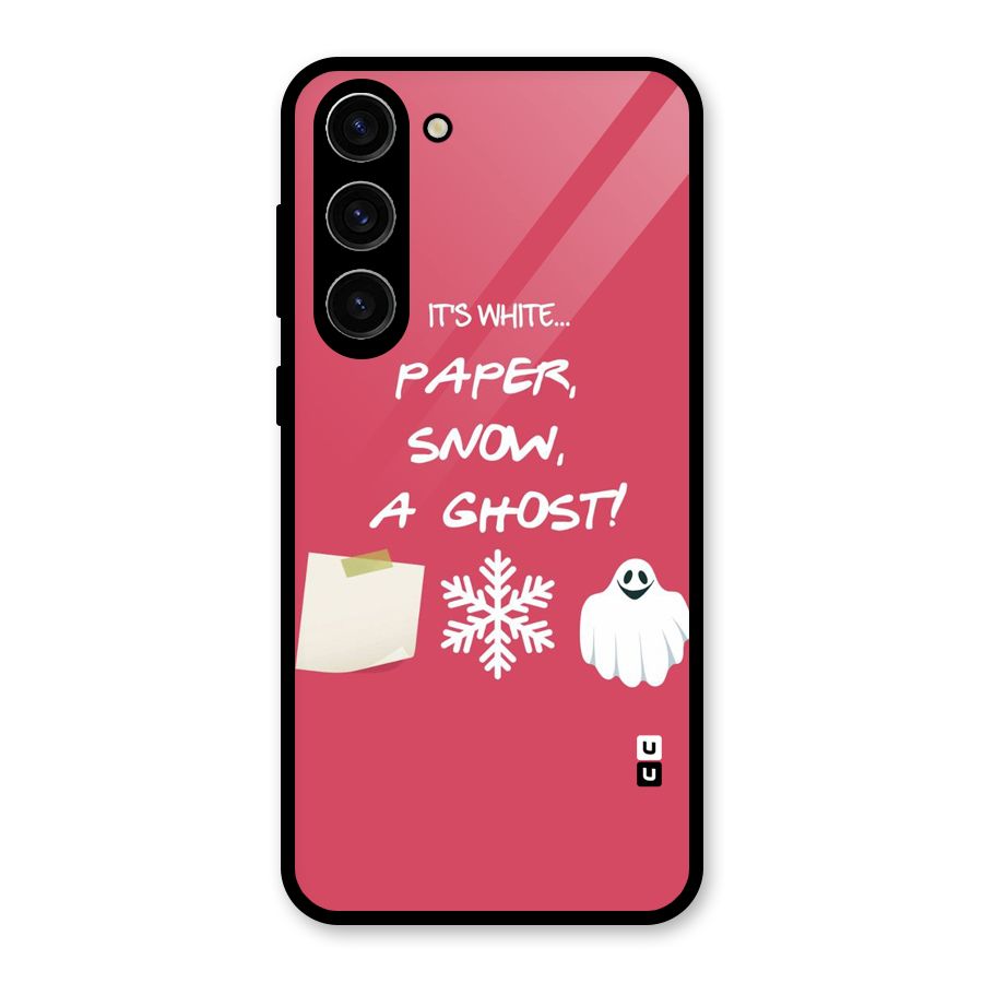 Snow Paper Glass Back Case for Galaxy S23 Plus