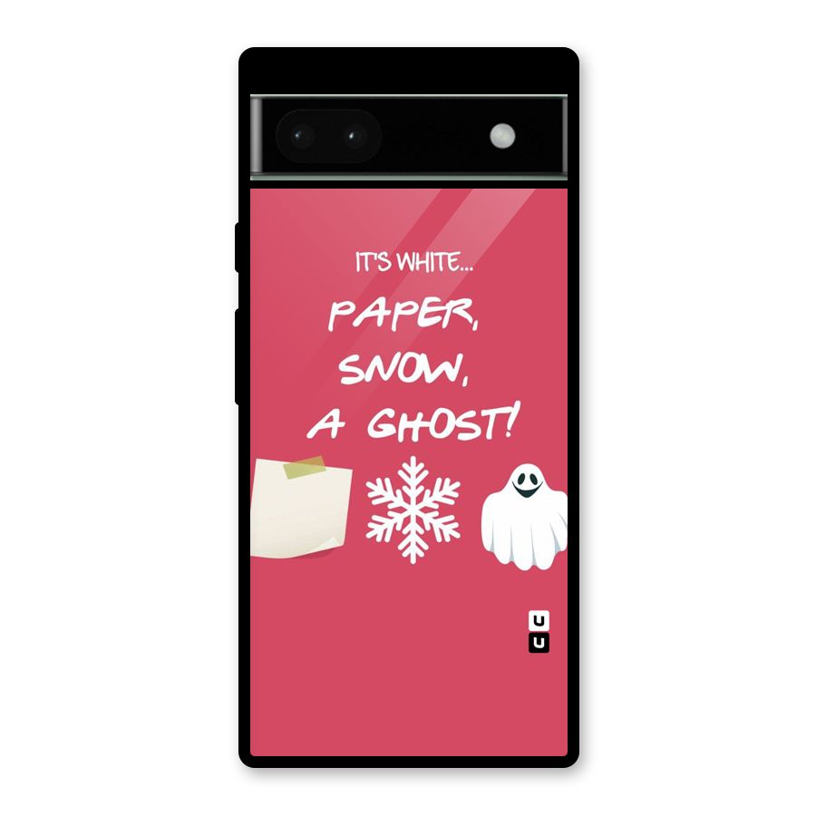 Snow Paper Glass Back Case for Google Pixel 6a