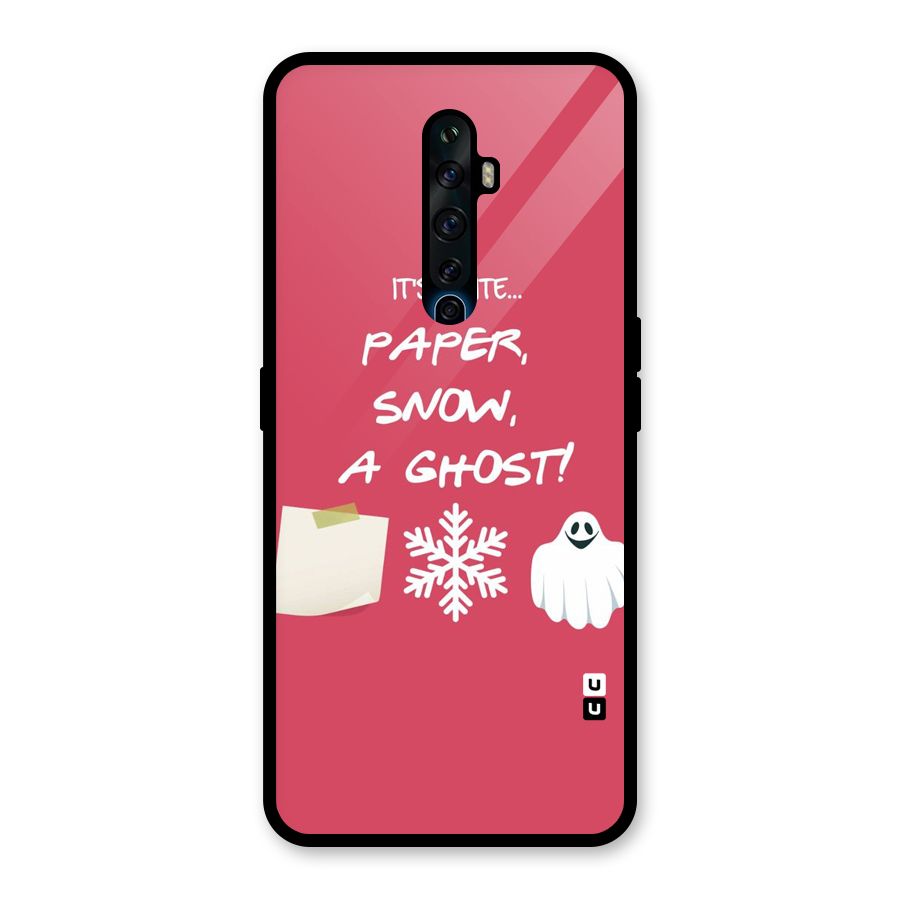 Snow Paper Glass Back Case for Oppo Reno2 F