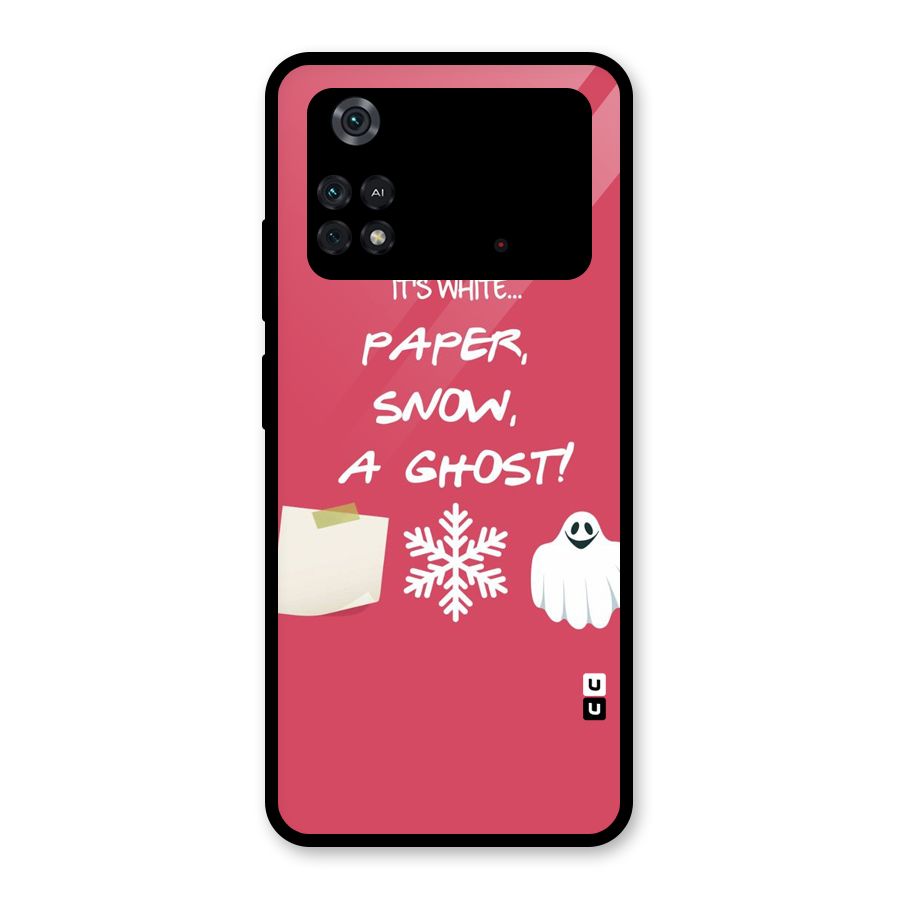 Snow Paper Glass Back Case for Poco M4 Pro 4G