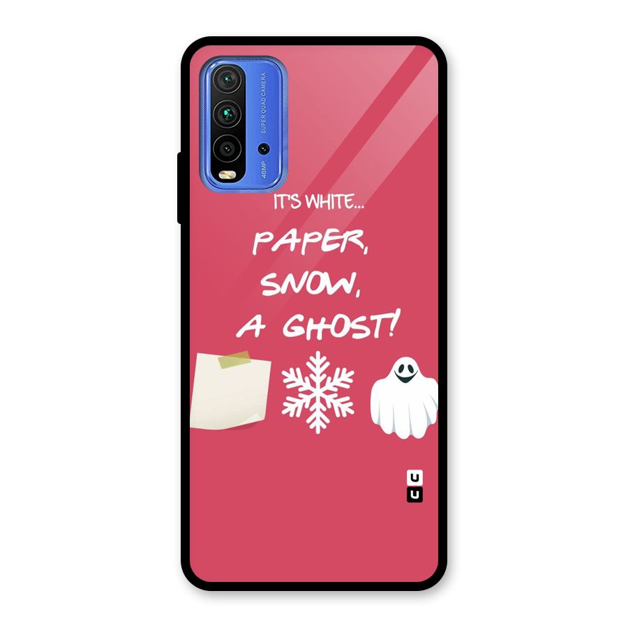 Snow Paper Glass Back Case for Redmi 9 Power