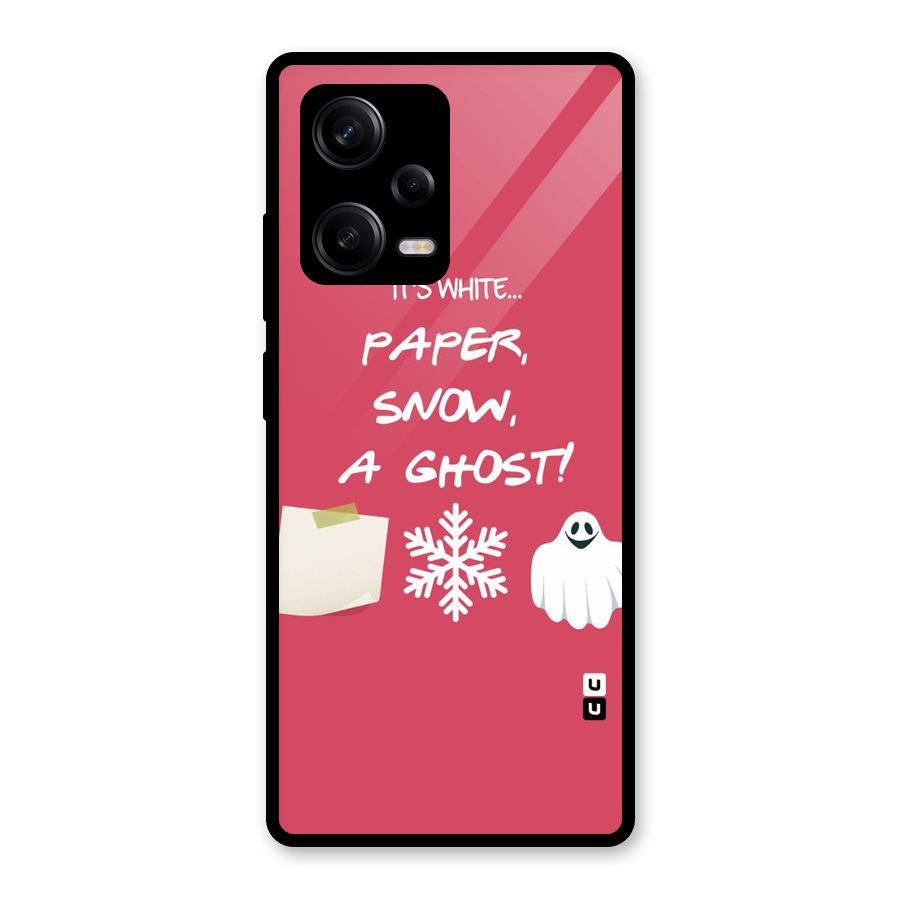 Snow Paper Glass Back Case for Redmi Note 12 Pro