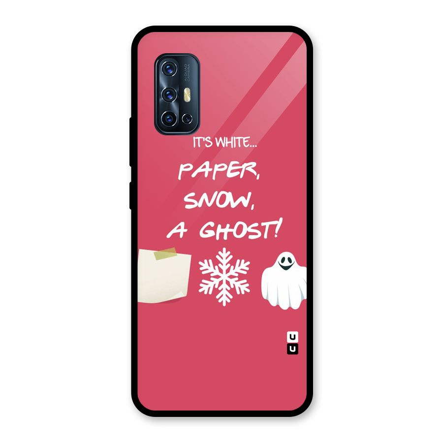 Snow Paper Glass Back Case for Vivo V17
