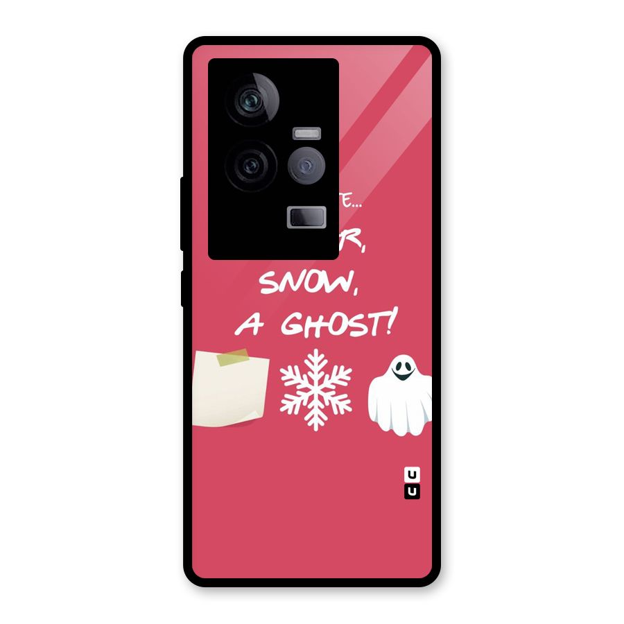Snow Paper Glass Back Case for Vivo iQOO 11 5G