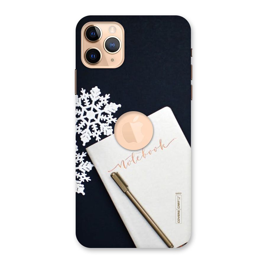 Snowflake Notebook Back Case for iPhone 11 Pro Max Logo Cut