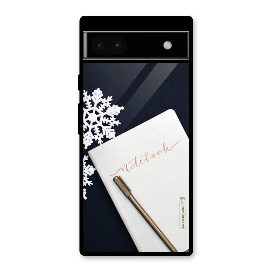 Snowflake Notebook Glass Back Case for Google Pixel 6a