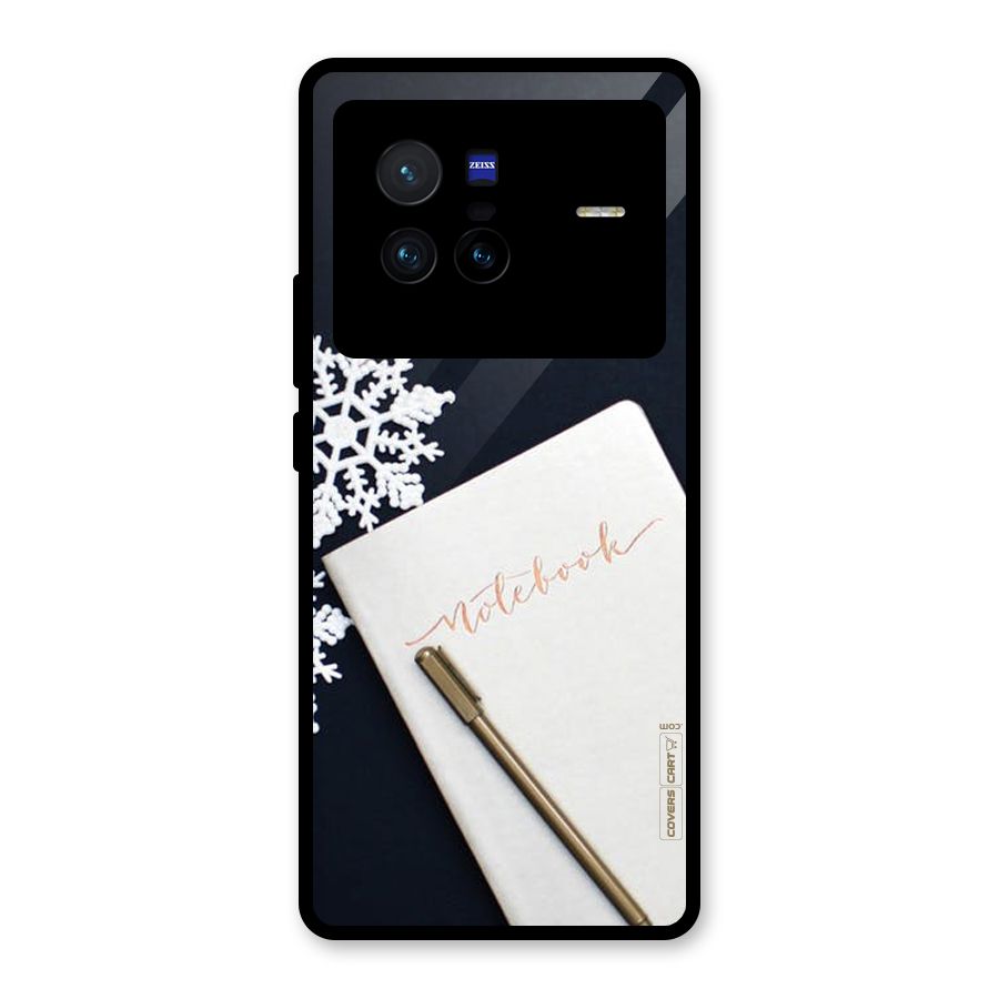 Snowflake Notebook Glass Back Case for Vivo X80