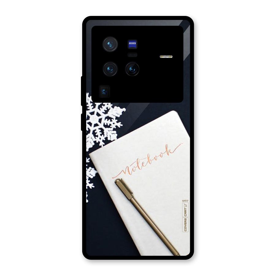Snowflake Notebook Glass Back Case for Vivo X80 Pro