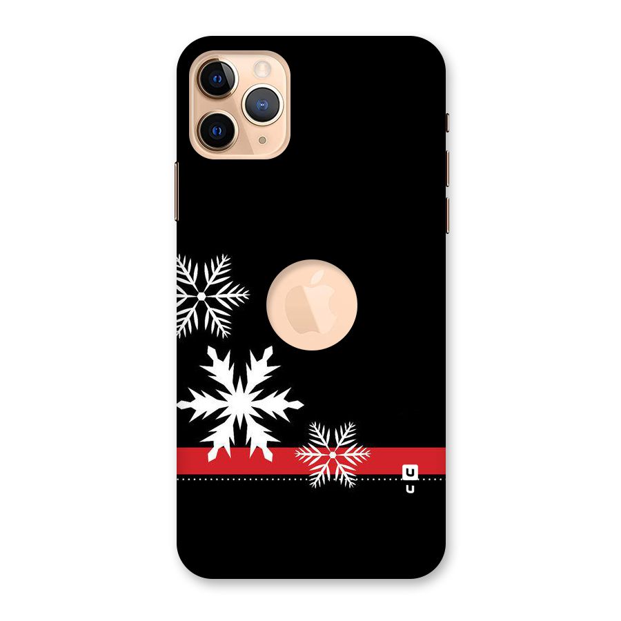 Snowflake Ribbon Back Case for iPhone 11 Pro Max Logo Cut
