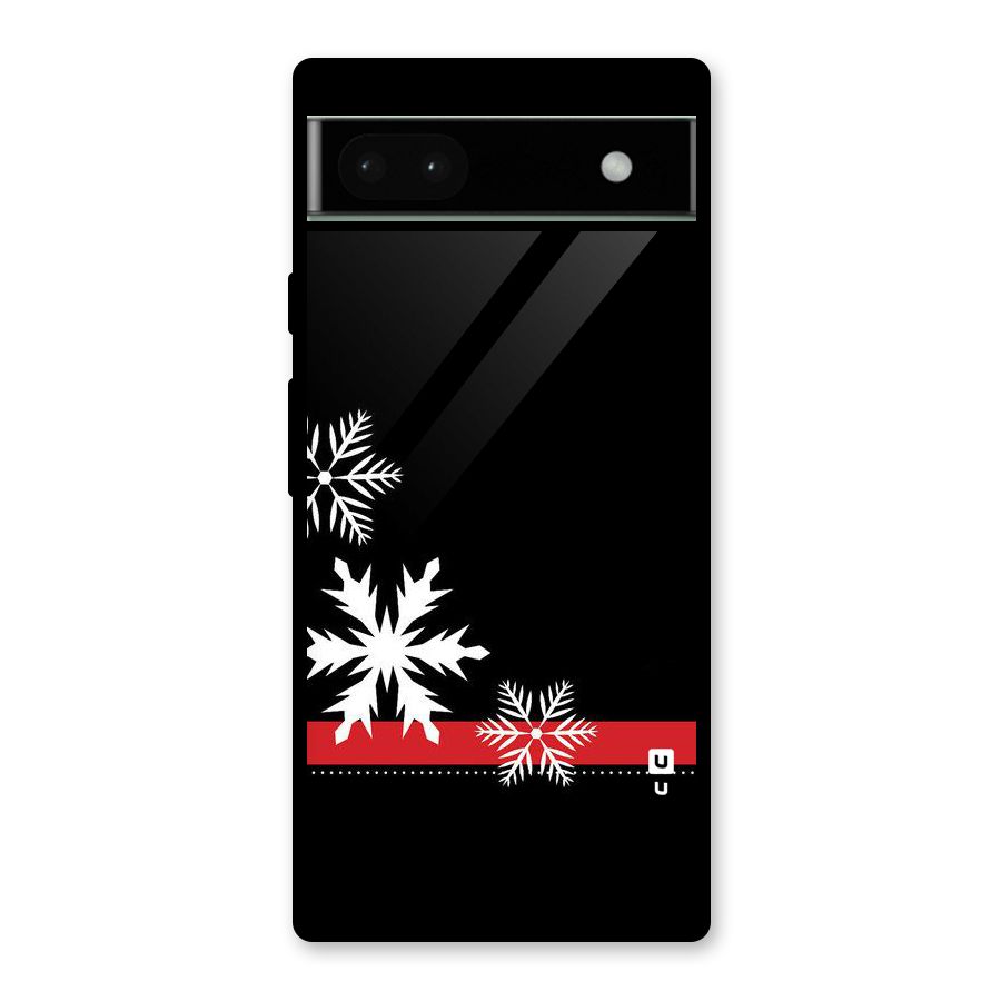 Snowflake Ribbon Glass Back Case for Google Pixel 6a