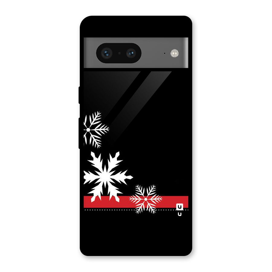 Snowflake Ribbon Glass Back Case for Google Pixel 7
