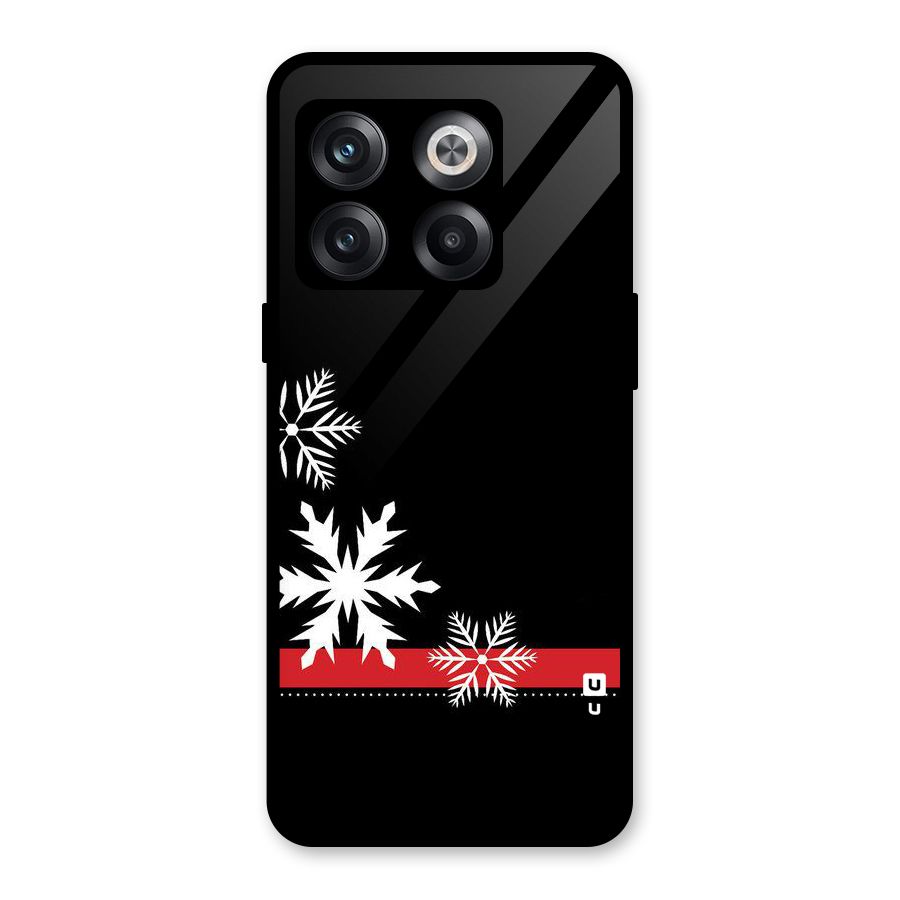 Snowflake Ribbon Glass Back Case for OnePlus 10T