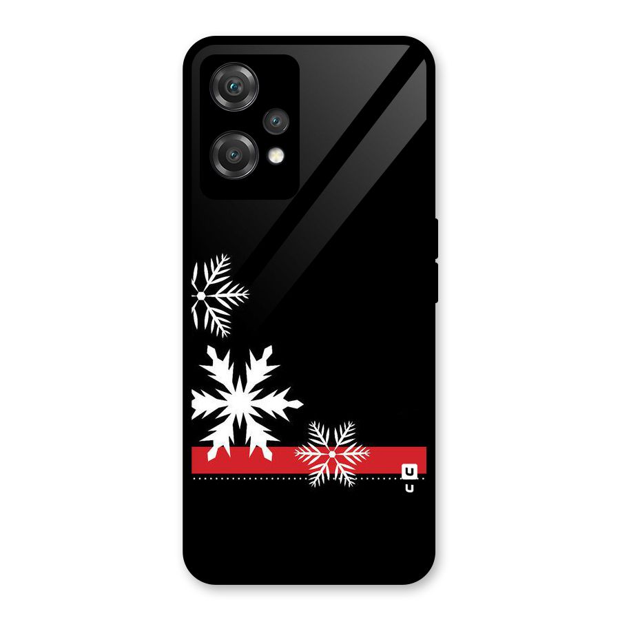 Snowflake Ribbon Glass Back Case for OnePlus Nord CE 2 Lite 5G