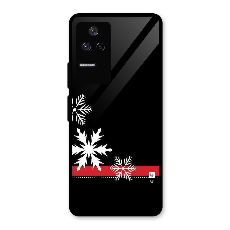 Snowflake Ribbon Glass Back Case for Poco F4 5G