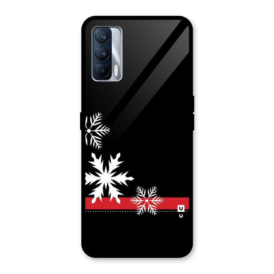 Snowflake Ribbon Glass Back Case for Realme X7