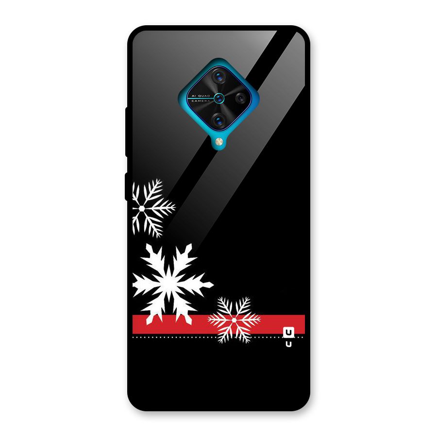 Snowflake Ribbon Glass Back Case for Vivo S1 Pro