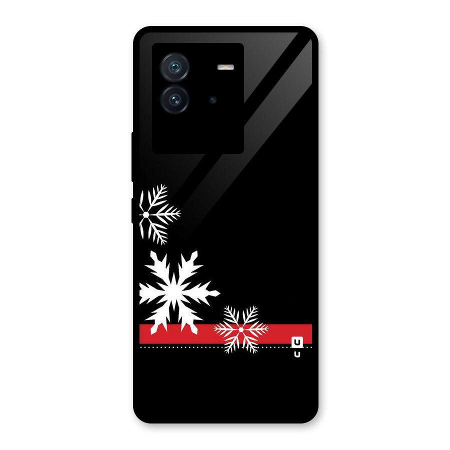 Snowflake Ribbon Glass Back Case for Vivo iQOO Neo 6 5G