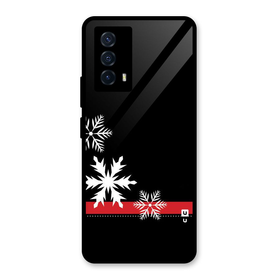 Snowflake Ribbon Glass Back Case for Vivo iQOO Z5