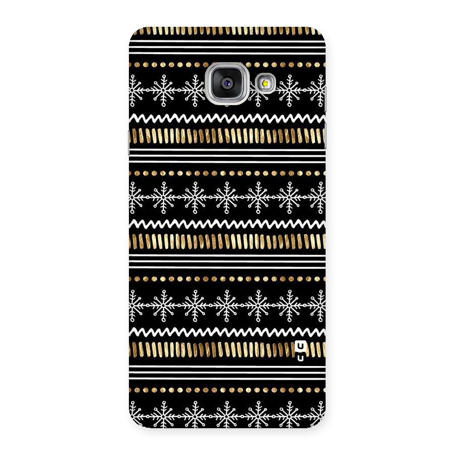 Snowflakes Gold Back Case for Galaxy A7 2016