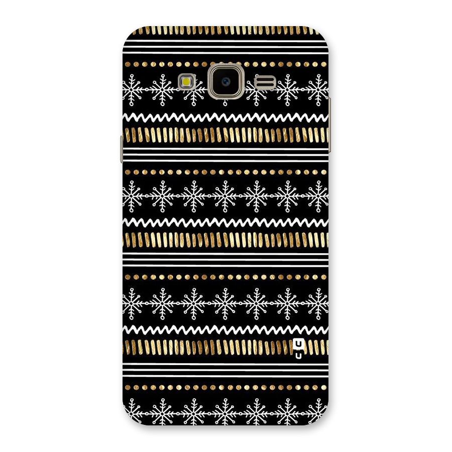 Snowflakes Gold Back Case for Galaxy J7 Nxt