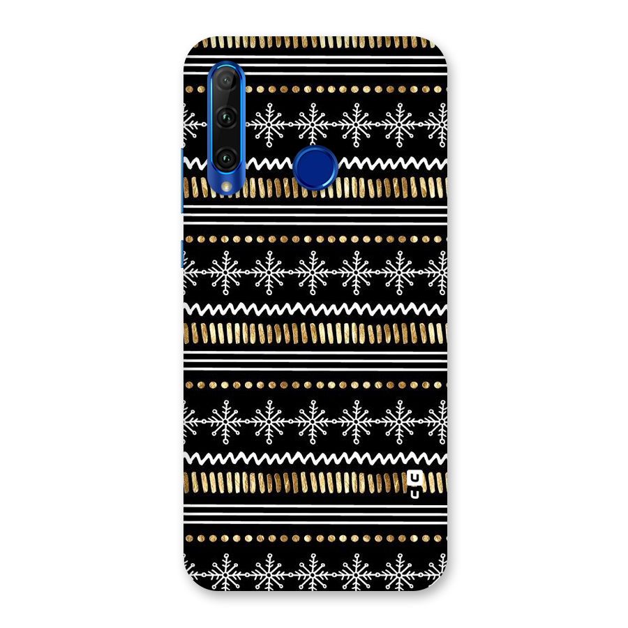 Snowflakes Gold Back Case for Honor 20i