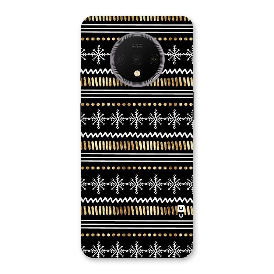Snowflakes Gold Back Case for OnePlus 7T