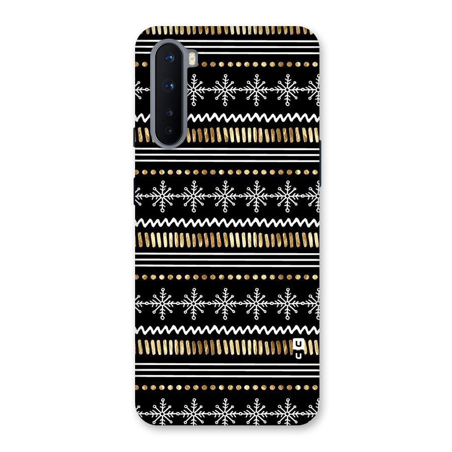 Snowflakes Gold Back Case for OnePlus Nord