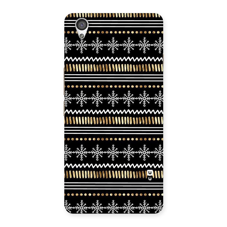 Snowflakes Gold Back Case for OnePlus X