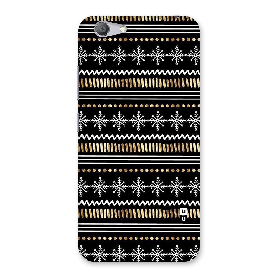 Snowflakes Gold Back Case for Vivo Y53