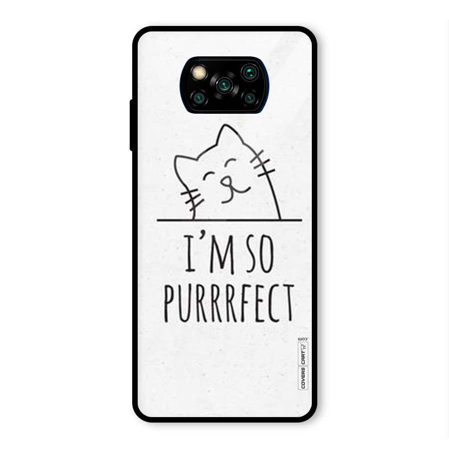 So Purrfect Glass Back Case for Poco X3 Pro