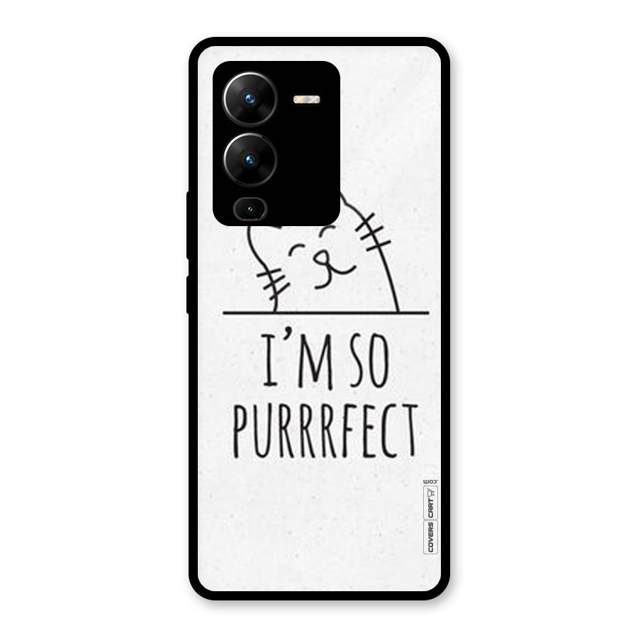 So Purrfect Glass Back Case for Vivo V25 Pro