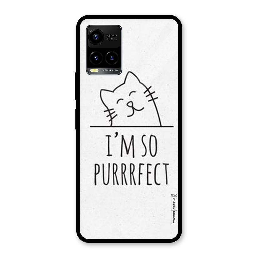So Purrfect Glass Back Case for Vivo Y21T
