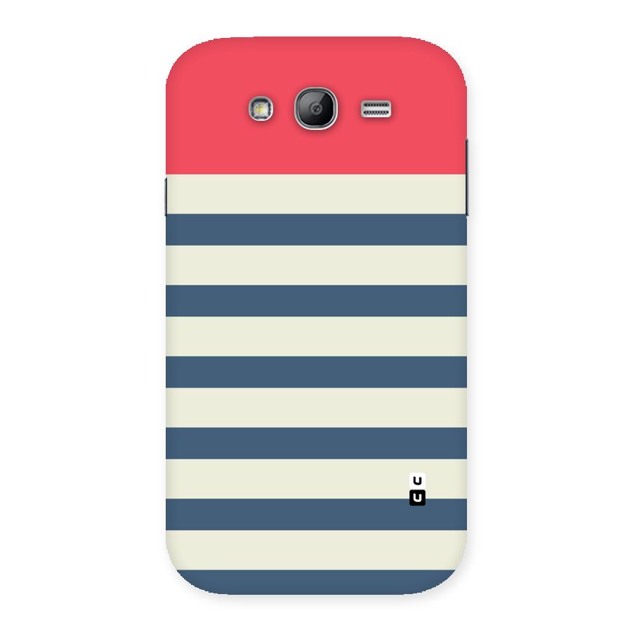 Solid Orange And Stripes Back Case for Galaxy Grand