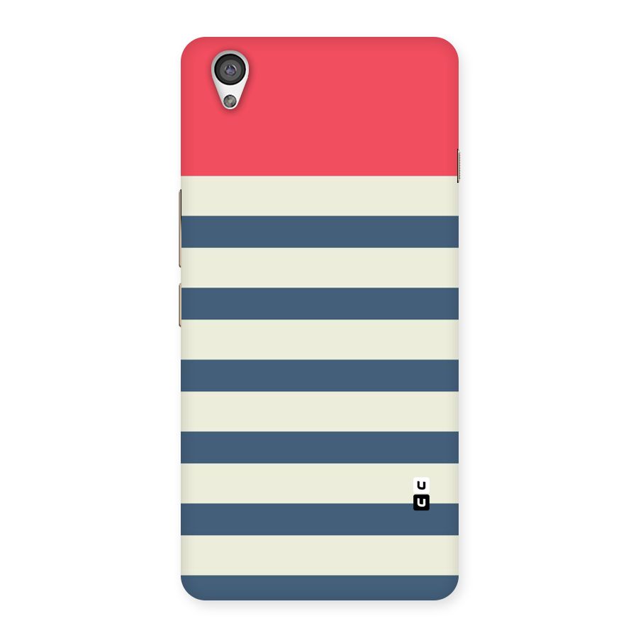 Solid Orange And Stripes Back Case for OnePlus X