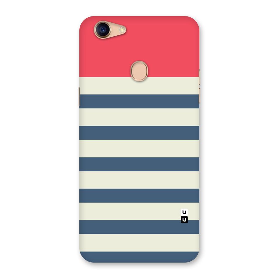 Solid Orange And Stripes Back Case for Oppo F5