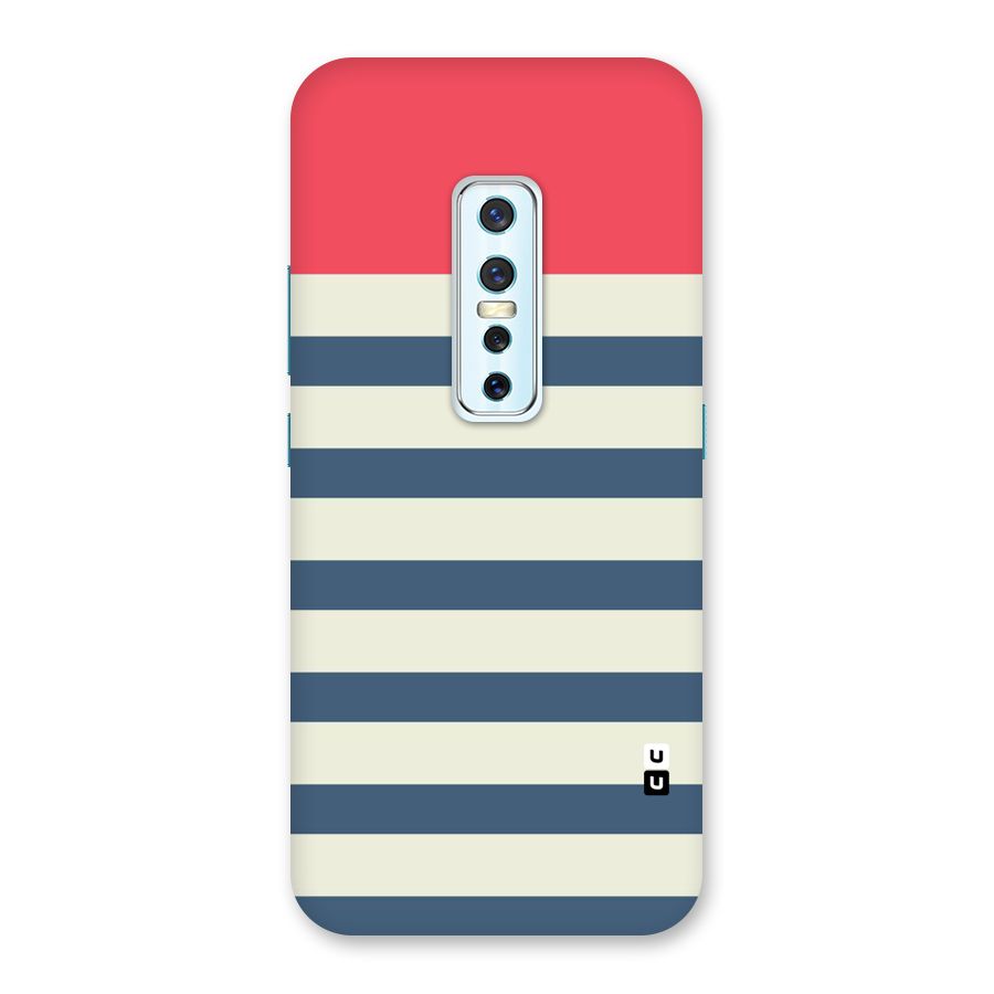 Solid Orange And Stripes Back Case for Vivo V17 Pro